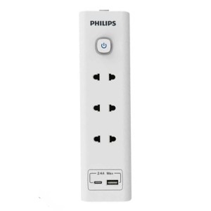 سه راهی برق 3تایی فیلیپس به همراه USB مدل CHP4330WB کابل 3 متری
